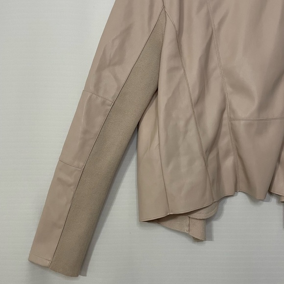 Bagatelle Faux Leather Drape Front Jacket - Women’s Medium - Picture 6 of 9